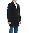 Мъжко палто в черен цвят-2 снимка
