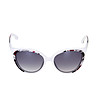 Дамски слънчеви очила с огледални сиви стъкла-1 снимка