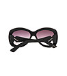Дамски слънчеви очила с релефна черна рамка-2 снимка