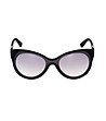 Дамски черни очила със сиви овални лещи-1 снимка