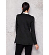 Черно дамско сако с ромбовидни шевове Anika-1 снимка
