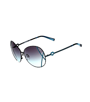 Дамски слънчеви очила в синьо и черно снимка