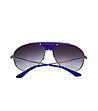 Дамски сребристи очила тип авиатор с лилави елементи-2 снимка