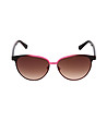 Дамски слънчеви очила в розово и черно с лого-1 снимка