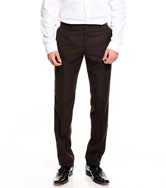 Стилен кафяв мъжки панталон снимка