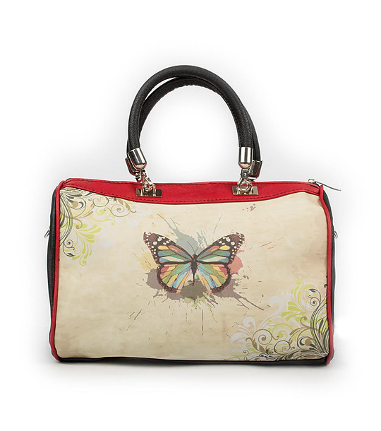 Чанта с правоъгълна форма с принт Пеперуда снимка