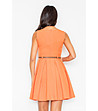 Оранжева рокля без ръкави-1 снимка