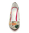 Дамски обувки на ток с флорален принт-2 снимка
