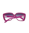 Розови дамски слънчеви очила с контрастен кант-2 снимка
