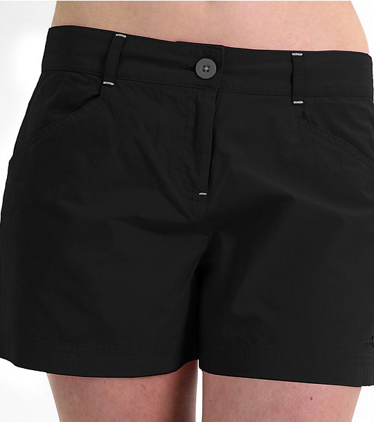 Дамски памучни къси панталони в черно снимка