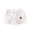 Къси панталонки с детайли в розово за момиче-1 снимка