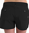 Дамски памучни къси панталони в черно-1 снимка