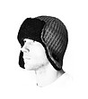 Мъжка ефектна шапка в сиво е черно-1 снимка