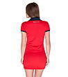 Спортна памучна рокля в червен цвят -1 снимка
