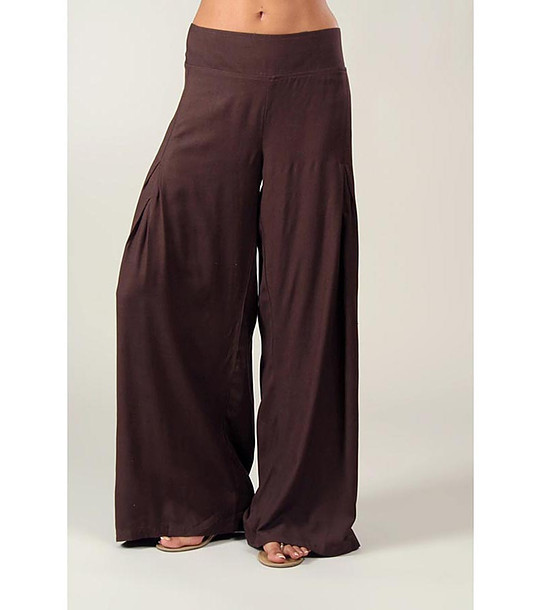 Дамски панталон в шоколадов цвят Amber снимка