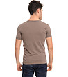 Мъжка памучна тениска в цвят таупе-1 снимка