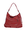 Чанта в червено с декоративен пискюл-1 снимка