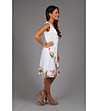 Бяла рокля Esmeralda с флорални панели-2 снимка