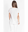 Памучна бяла блуза с къси ръкави-1 снимка
