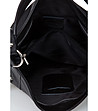 Черна кожена дамска чанта Ashley -3 снимка