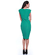 Зелена рокля с ефектно деколте-1 снимка