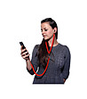 Червени спираловидни слушалки за телефон-1 снимка