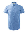Синя памучна мъжка риза-0 снимка