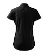Памучна дамска риза в черен цвят-1 снимка