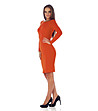 Елегантна рокля в оранжев нюанс-2 снимка