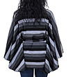 Пуловер тип пончо в сиво и черно-1 снимка