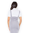 Елегантна дамска бяла блуза с къси ръкави-1 снимка