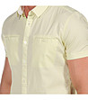 Раирана памучна риза в светлозелен нюанс-2 снимка