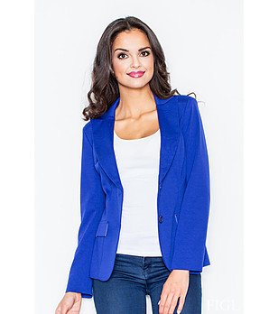 Синьо сако с две копченца снимка