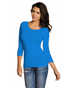 Синя дамска блуза Manati снимка