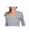 Дамски памучен пуловер в сиво Cora-3 снимка