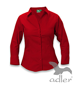 Дамска памучна червена риза снимка