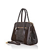 Дамска кожена чанта в кафяв цвят Sonia -2 снимка