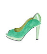 Зелени дамски кожени обувки Nova-0 снимка