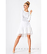 Бяла рокля с дълги ръкави-0 снимка