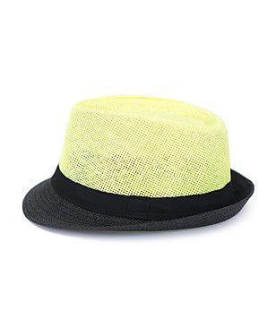 Unisex шапка в бледожълто и черно Abra снимка