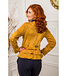 Дамско сако в цвят горчица-1 снимка