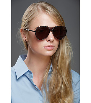 Сиви unisex слънчеви очила авиатор снимка