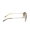Unisex сребристи слънчеви очила с кафяви лещи-2 снимка