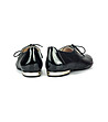 Черни дамски кожени обувки с връзки-2 снимка