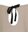 Дамска бежова блуза с обло деколте-1 снимка