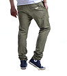 Мъжки памучен панталон в цвят каки-1 снимка