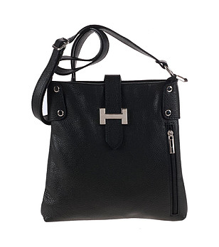 Малка черна чанта за рамо Heidi снимка