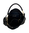 Черна дамска чанта с пискюл Rebecca-3 снимка