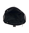 Черна релефна дамска чанта от естествена кожа Felicita-3 снимка