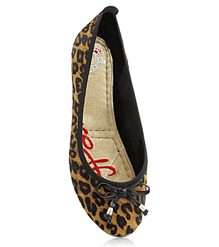 Леопардови обувки с панделки снимка